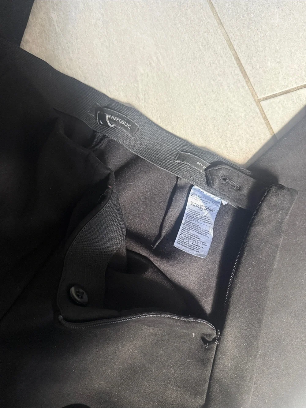 Banana Republic black suede leather pants
